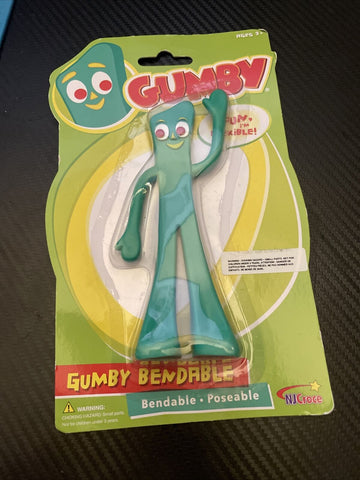 Gumby Toy Bendable Plastic Green 1 pc Green