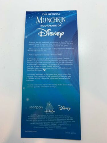 Munnchkin- The Official Munchkin Bookmark of Disney