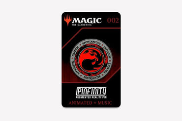 Pinfinity- MTG Red Mana Augmented reality collectible pin