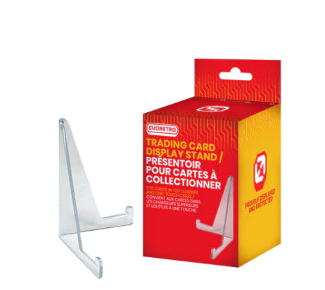 Evoretro- CARD DISPLAY STAND - 35-260PT CLEAR DURABLE GAME CARD STAND (Pack of 5)  UPC37014921024693701492101592